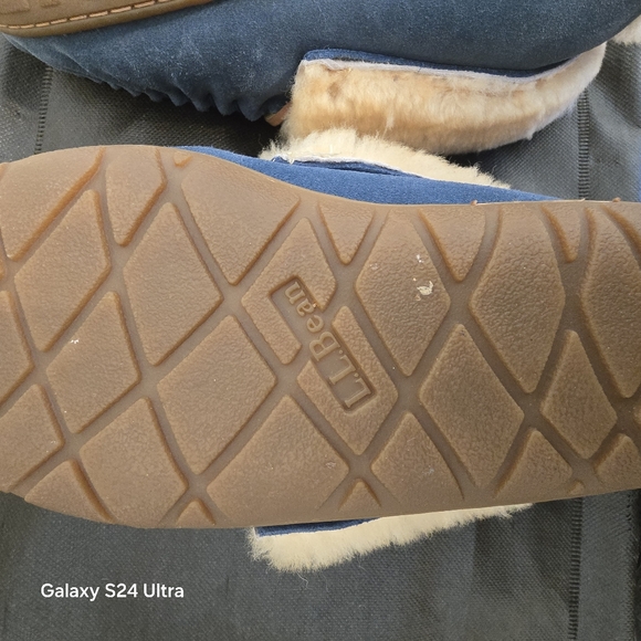LL bean "wicked good" womens shearling lined comfort slippers, sz 8 - Picture 5 of 7